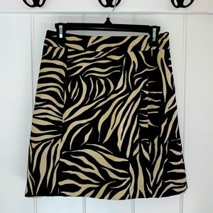 Original Milly of New York Animal Print Velvet Texture Mini Skirt Women’s Size 2